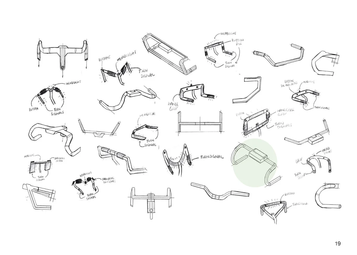 BikeSense, ideation sketches