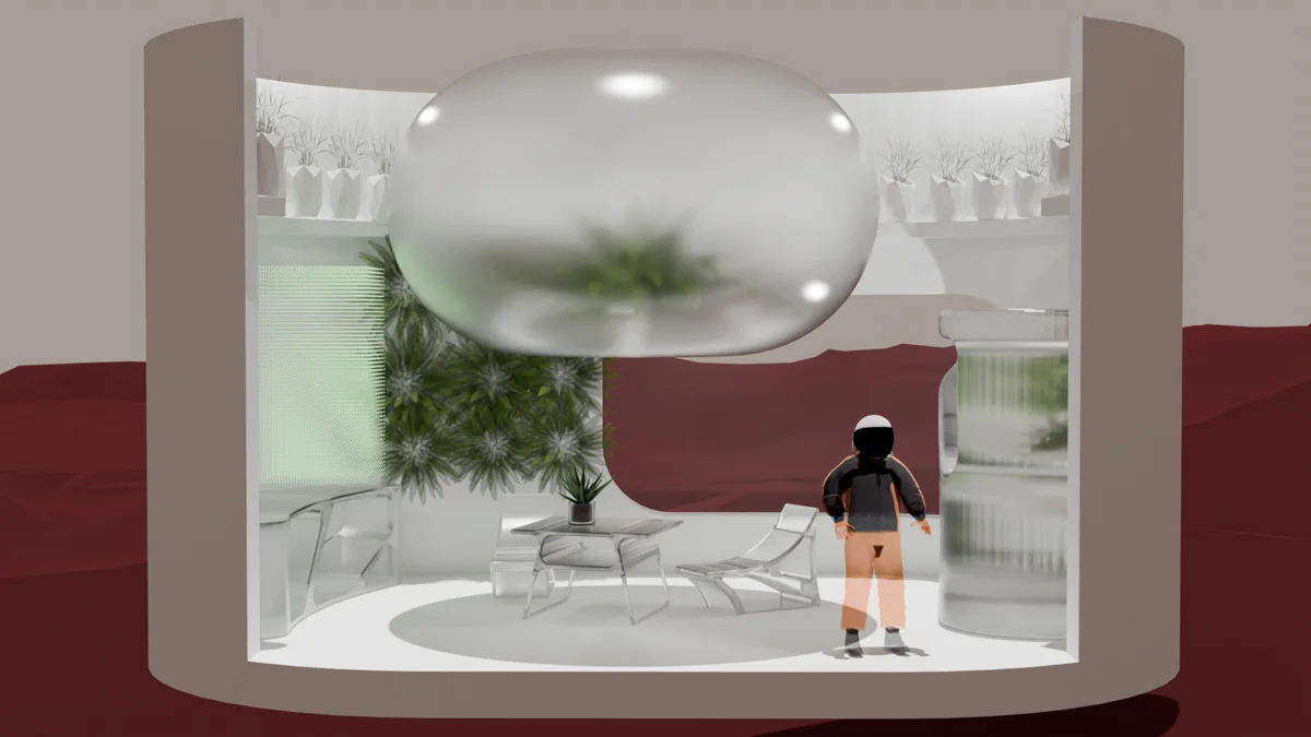 Green Mars, interiors